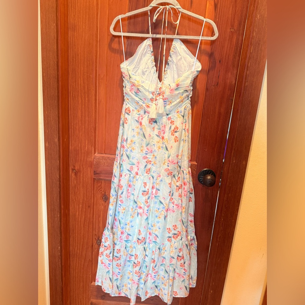 Floral Halter Maxi Dress - Picture 3 of 4